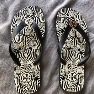 TORY BURCH Foam Sandals, Zebra Print